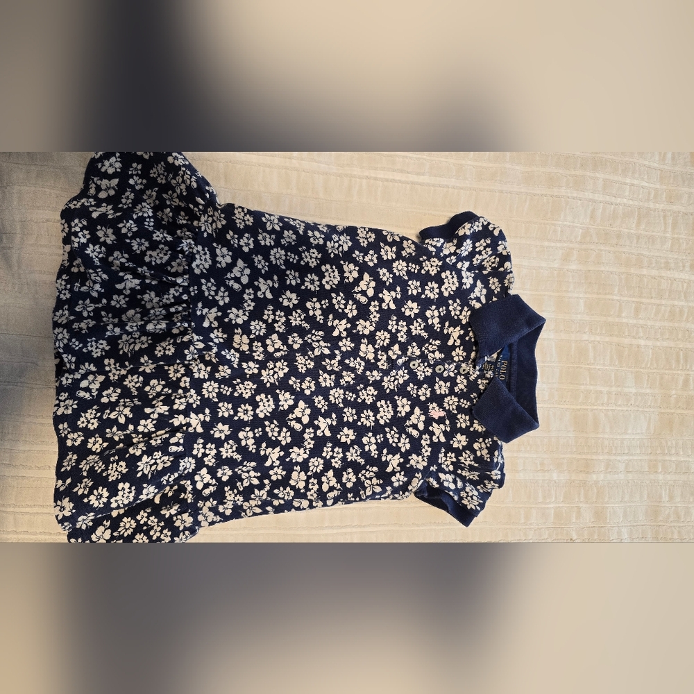 Polo by Ralph Lauren Blue and White toddler dress